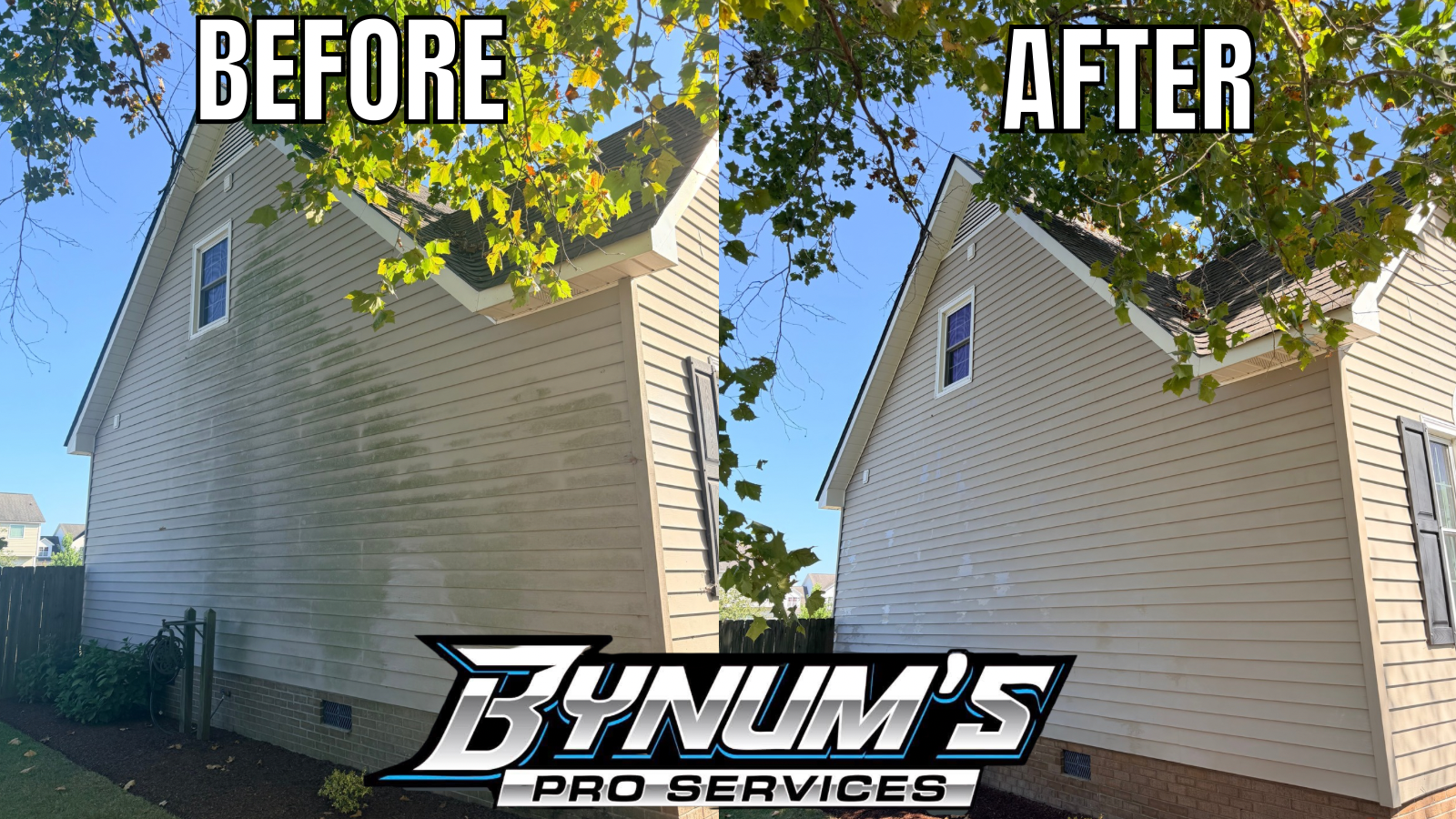 Before and after cleaning
